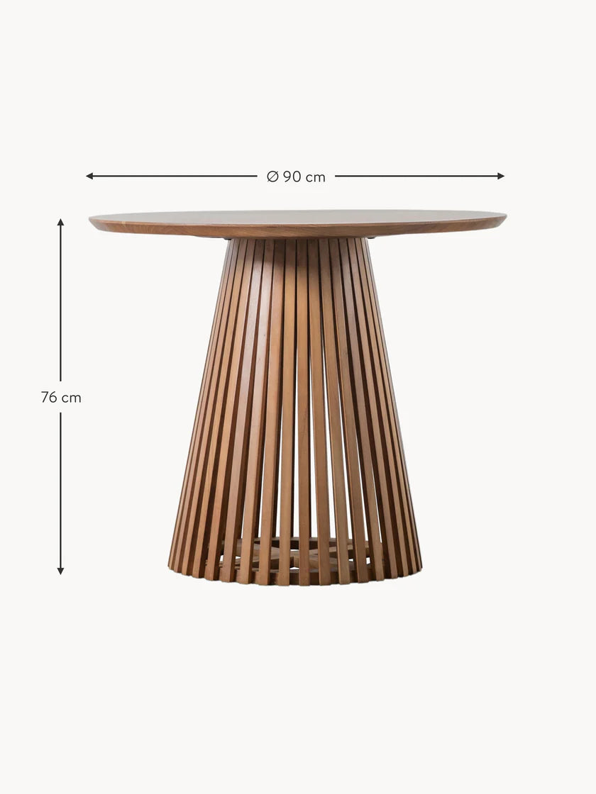 Table ronde en bois Brookland, Ø 90 cm