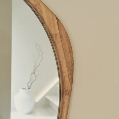 Cambre - Grand miroir irrégulier en bois clair pleine longueur 170 cm x 85 cm