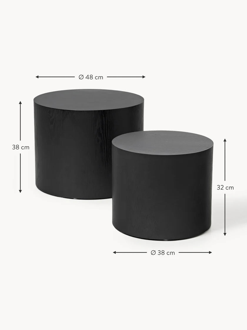 Tables basses en bois Dan, 2 pièces