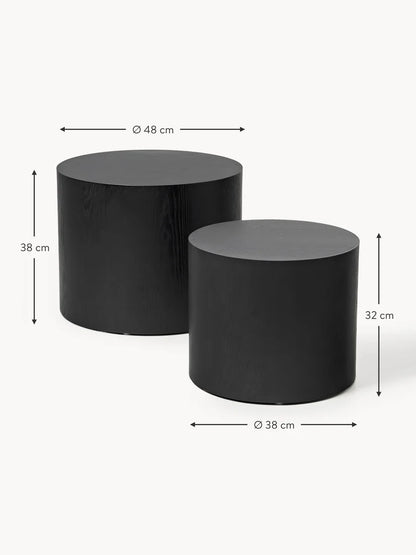 Tables basses en bois Dan, 2 pièces