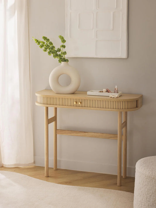 Console à façade cannelée Calary