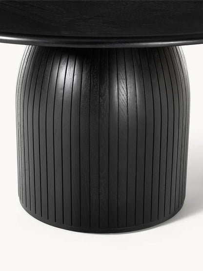 Table ronde avec pied strié Nelly, tailles variées