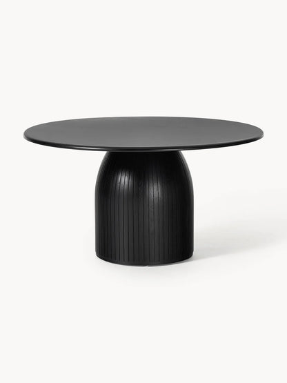 Table ronde avec pied strié Nelly, tailles variées