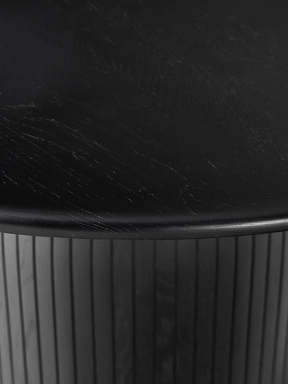 Table ronde avec pied strié Nelly, tailles variées