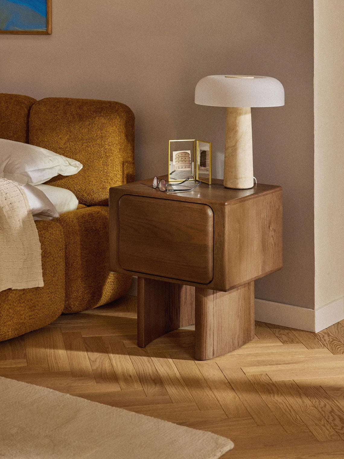 Table de chevet en chêne Chandler