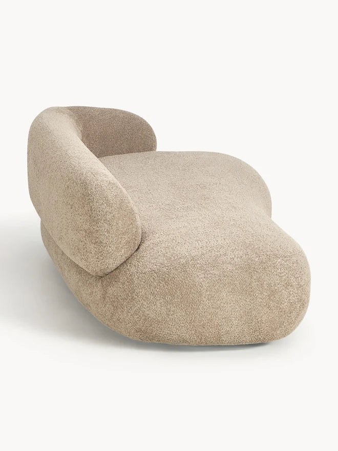 Canapé 3 places en peluche-bouclette Alba