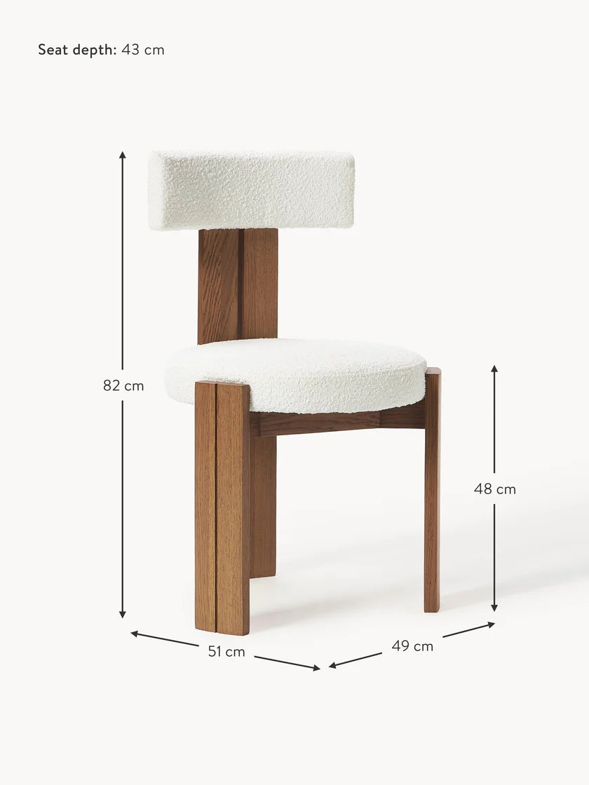 Chaise rembourrée en bois Katya