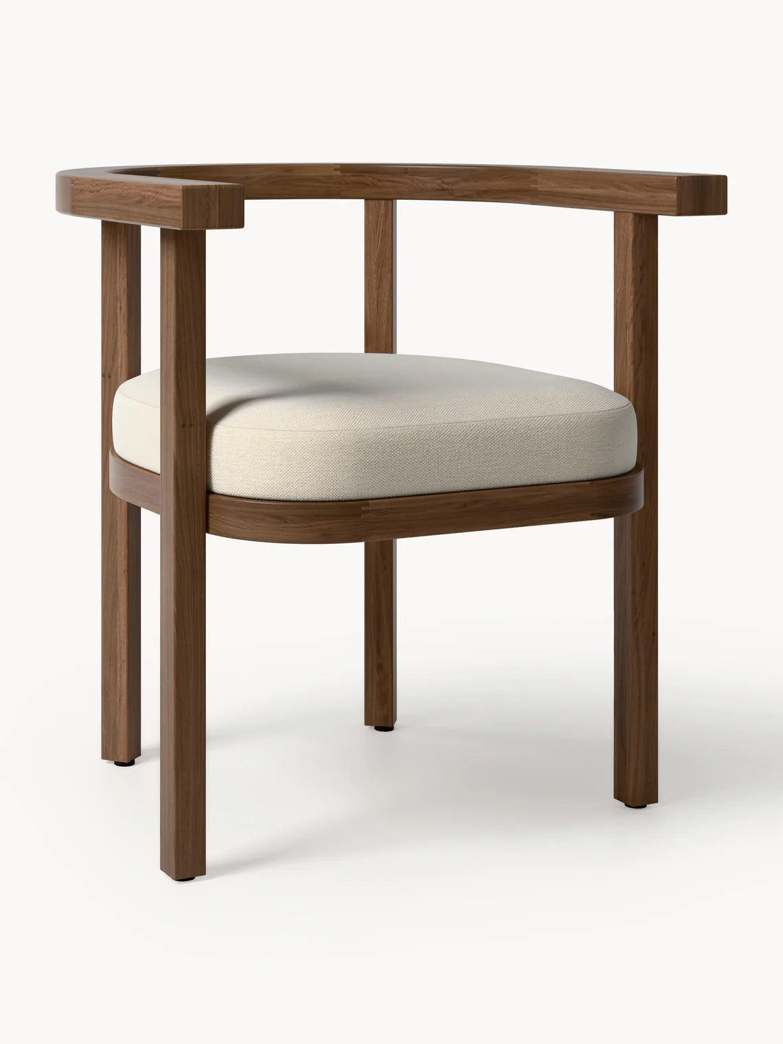 Chaise de jardin en bois d'acacia avec coussin d'assise Matheus