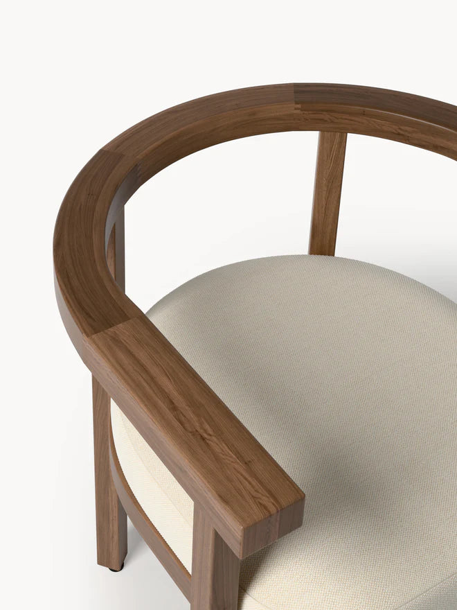 Chaise de jardin en bois d'acacia avec coussin d'assise Matheus