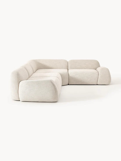 Canapé d'angle modulable 4 places en bouclette Wolke