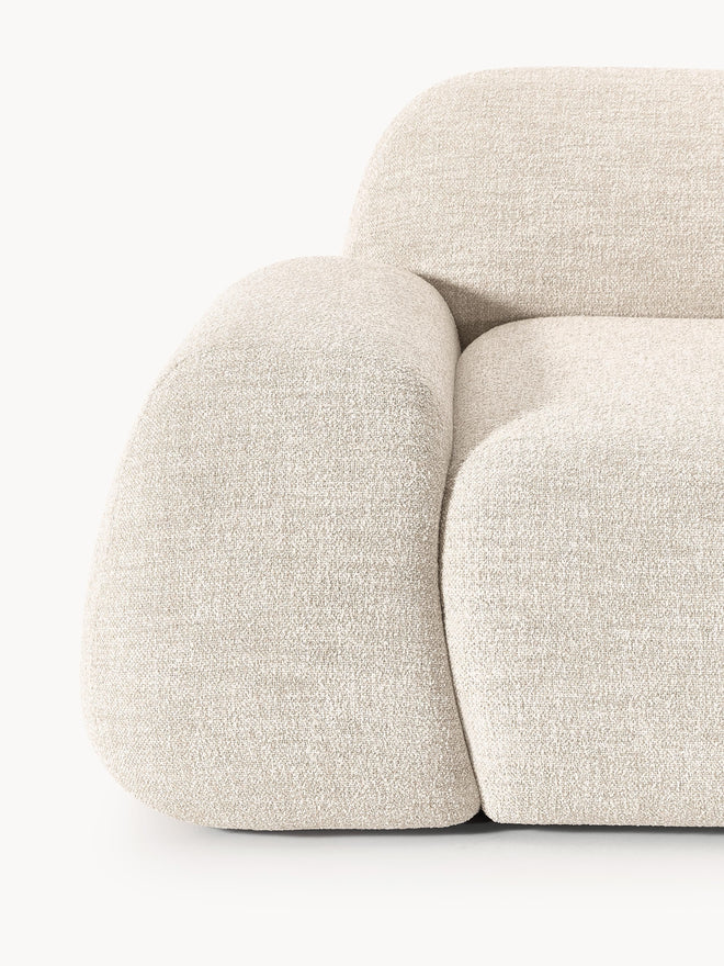 Canapé d'angle modulable 4 places en bouclette Wolke