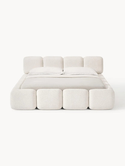 Lit matelassé en peluche-bouclette KALIDA