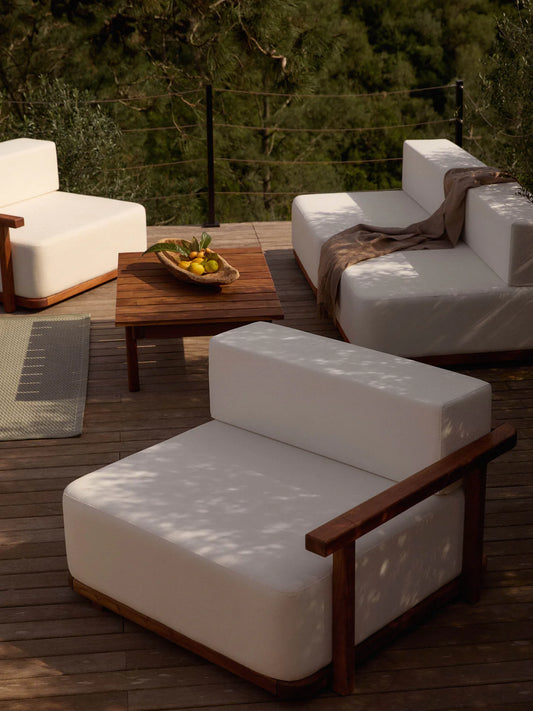 Salon de jardin en bois d'acacia Matheus, 4 pièces