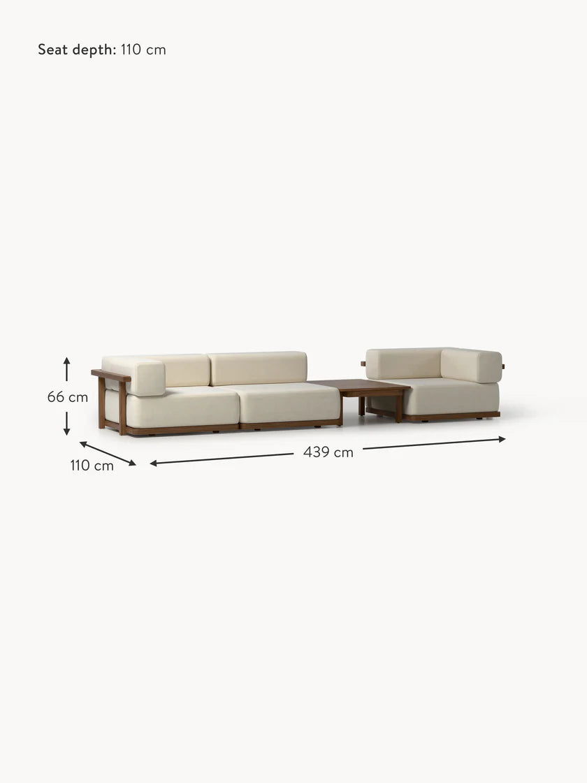 Salon de jardin en bois d'acacia Matheus, 4 pièces