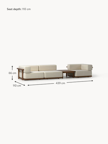 Salon de jardin en bois d'acacia Matheus, 4 pièces
