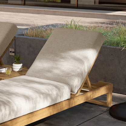 Rio Outdoor Teak Chaise Lounge