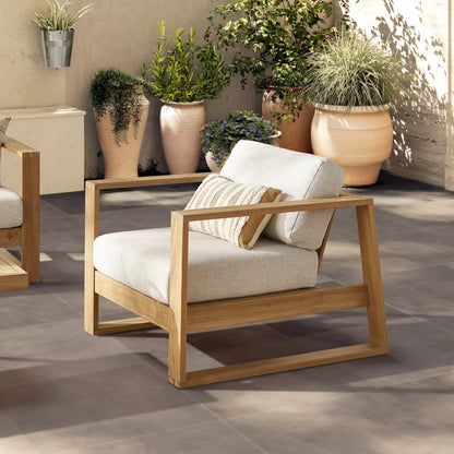Rio Outdoor Teak 2 Lounge Chairs & Side Table Set