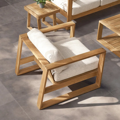 Rio Outdoor Teak 2 Lounge Chairs & Side Table Set