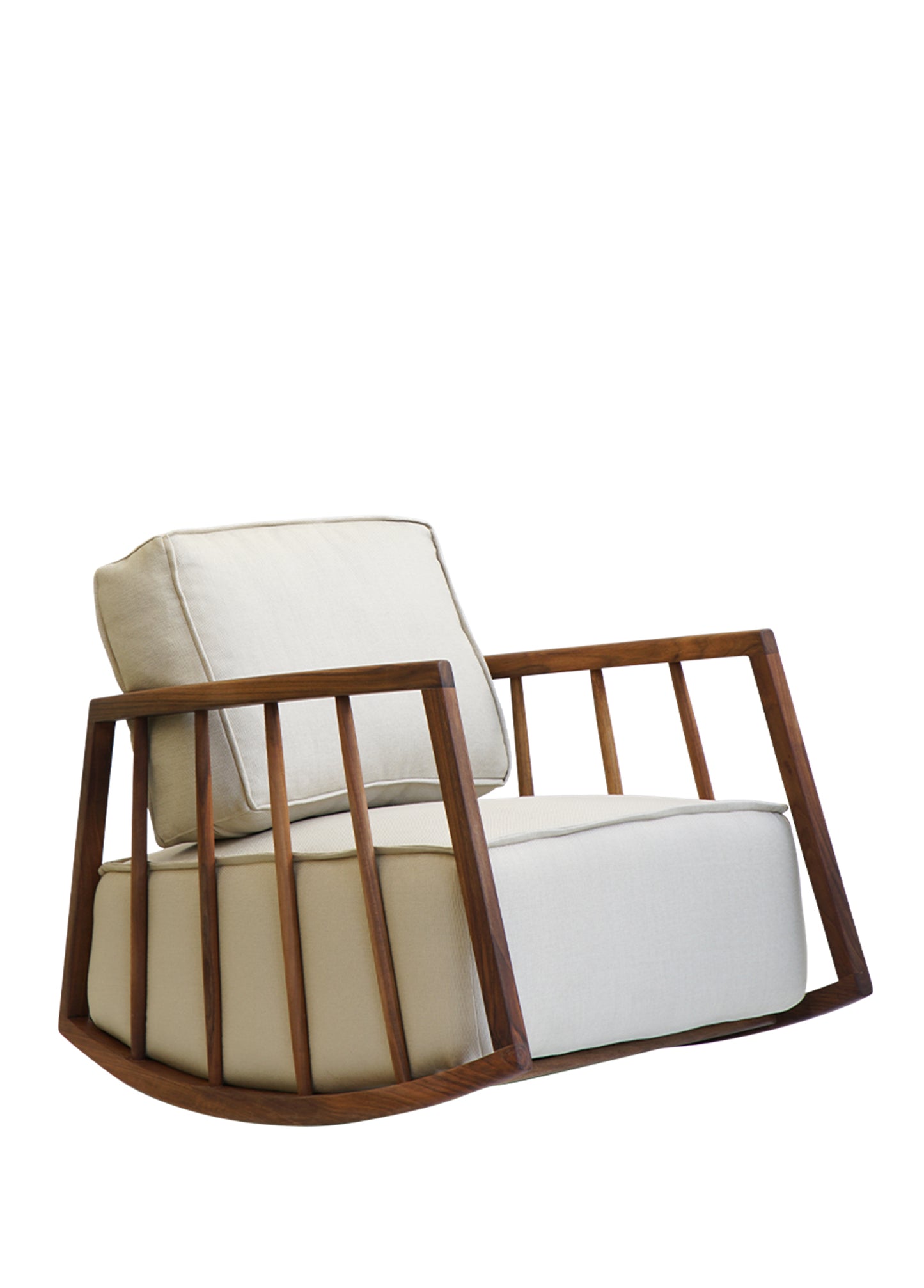 Chaise à bascule en bois massif