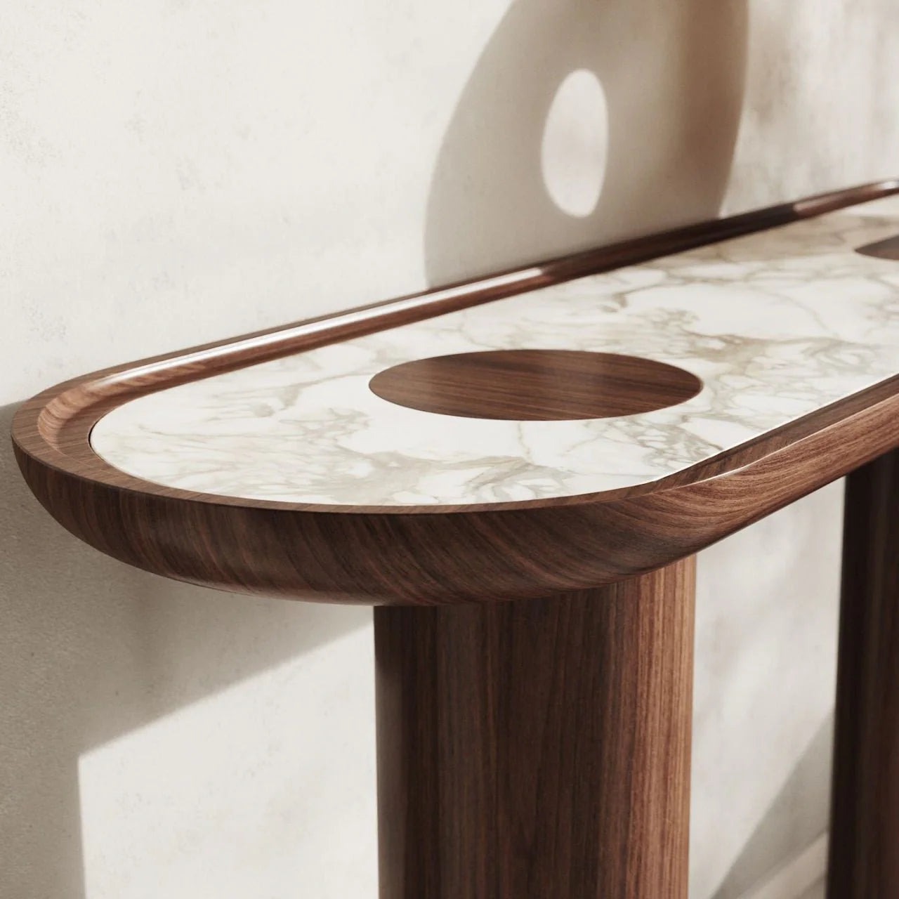 Cansol en bois massif avec céramique