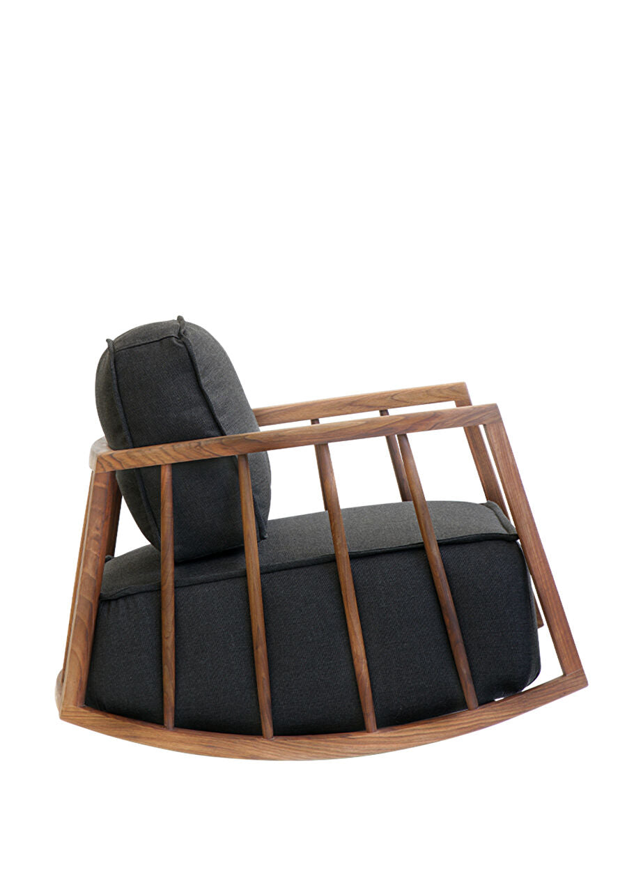 Chaise à bascule en bois massif