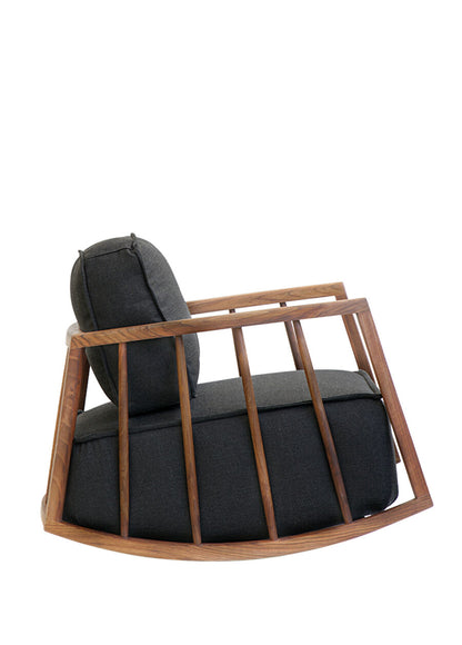 Chaise à bascule en bois massif