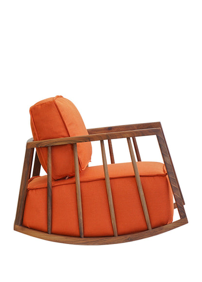 Chaise à bascule en bois massif