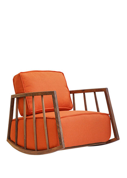 Chaise à bascule en bois massif