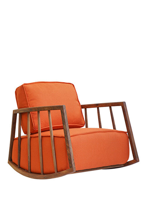 Chaise à bascule en bois massif