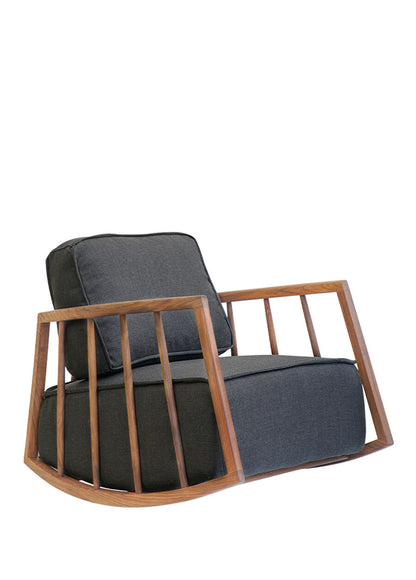 Chaise à bascule en bois massif